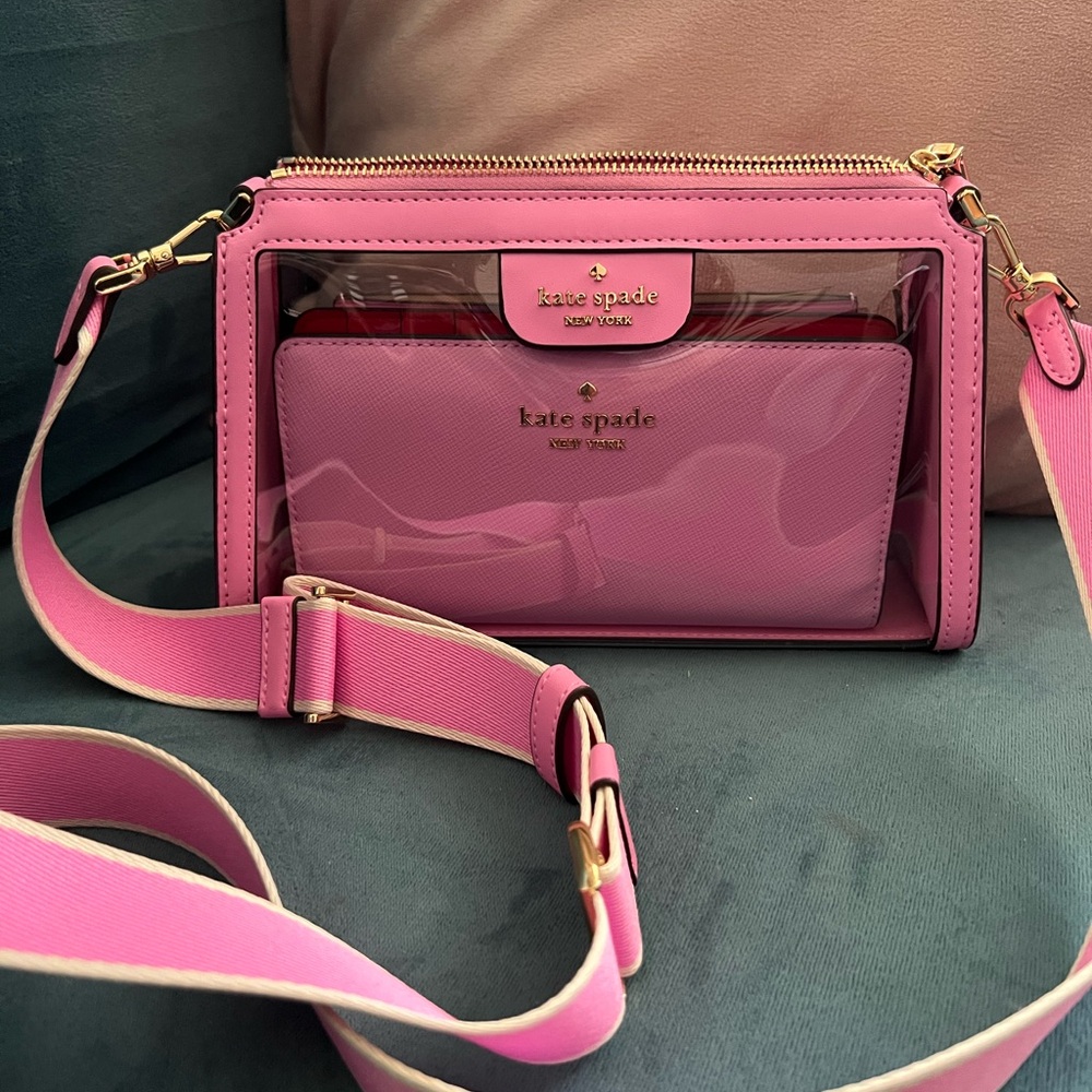 Kate Spade Pink Transparent Crossbody Bag